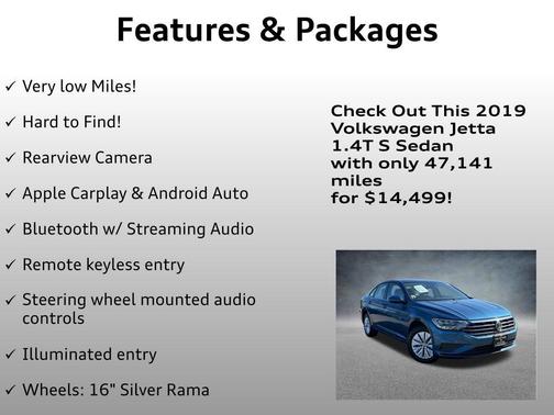 Blue Silk Metallic 2019 Volkswagen Jetta 1.4T S