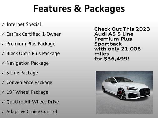 2023 Audi A5 Sportback 45 S Line Premium Plus