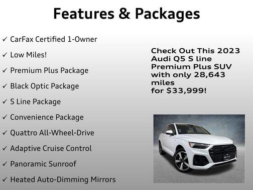 Glacier White Metallic 2023 Audi Q5 45 S line Premium Plus