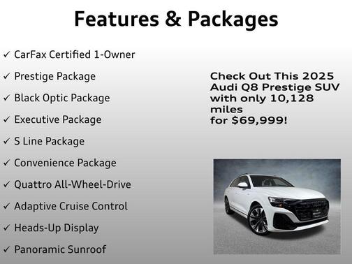 Glacier White Metallic 2025 Audi Q8 55 Prestige