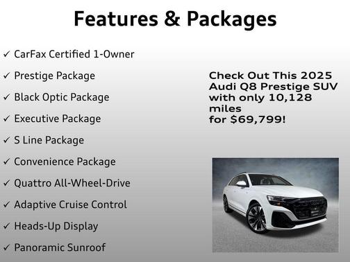 Glacier White Metallic 2025 Audi Q8 55 Prestige