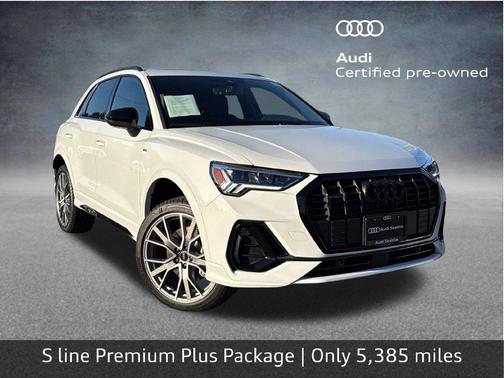 Glacier White Metallic 2025 Audi Q3 45 S line Premium Plus