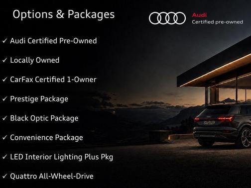 Mythos Black Metallic 2025 Audi Q7 55 Prestige
