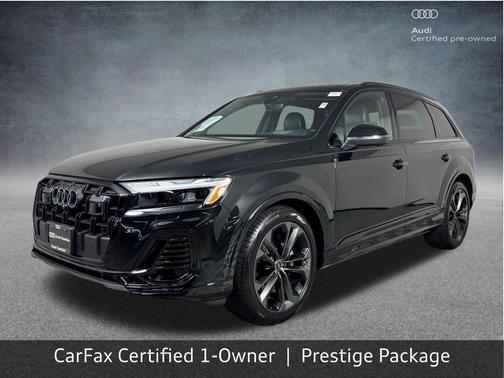 Mythos Black Metallic 2025 Audi Q7 55 Prestige