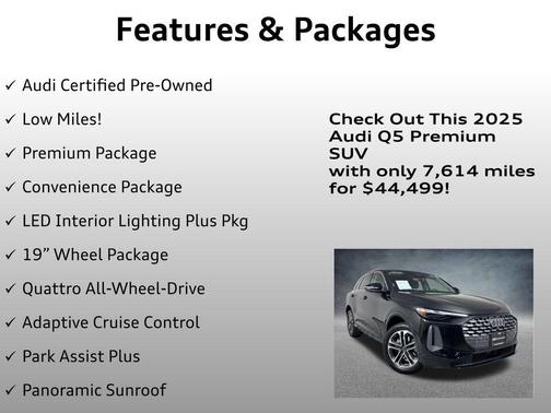 Mythos Black Metallic 2025 Audi Q5 2.0T Premium