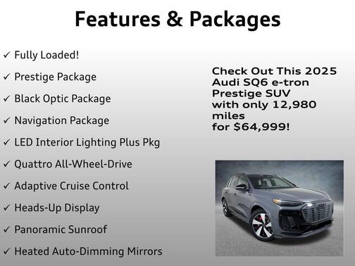 Magnet Gray 2025 Audi SQ6 e-tron Prestige