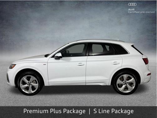 Glacier White Metallic 2025 Audi Q5 45 S line Premium Plus