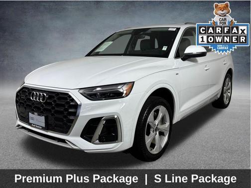 Glacier White Metallic 2025 Audi Q5 45 S line Premium Plus