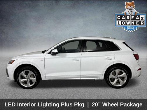 Glacier White Metallic 2025 Audi Q5 45 S line Premium Plus
