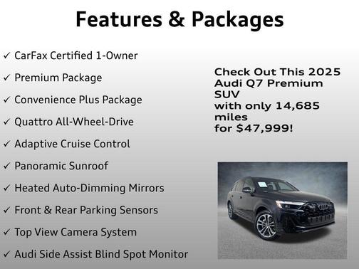 Mythos Black Metallic 2025 Audi Q7 45 Premium