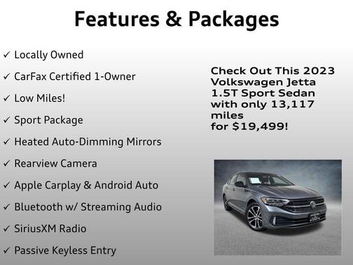 Platinum Gray Metallic 2023 Volkswagen Jetta 1.5T Sport