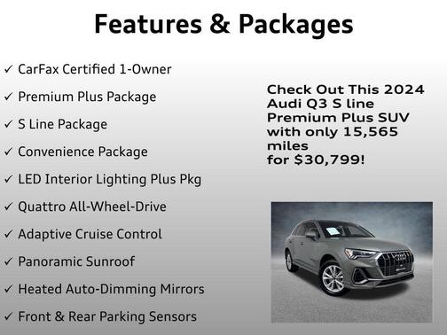 Chronos Gray Metallic 2024 Audi Q3 45 S line Premium Plus