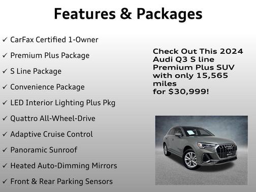 Chronos Gray Metallic 2024 Audi Q3 45 S line Premium Plus