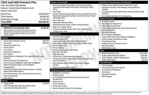 2025 Audi SQ5 3.0T Premium Plus