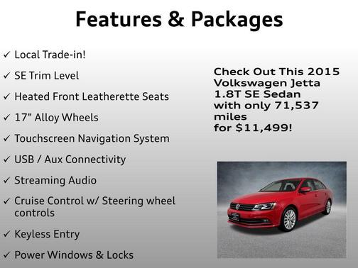 2015 Volkswagen Jetta Auto SE w/Connectivity/Navigation