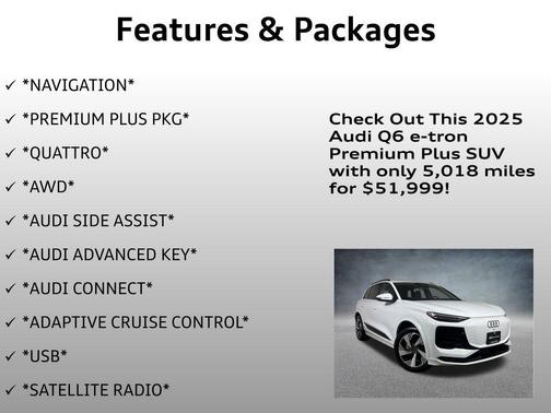 2025 Audi Q6 e-tron Premium Plus