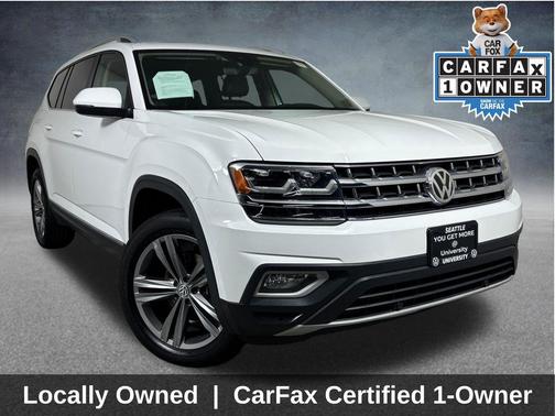 Pure White 2018 Volkswagen Atlas 3.6L SEL
