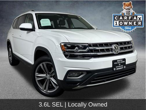 Pure White 2018 Volkswagen Atlas 3.6L SEL