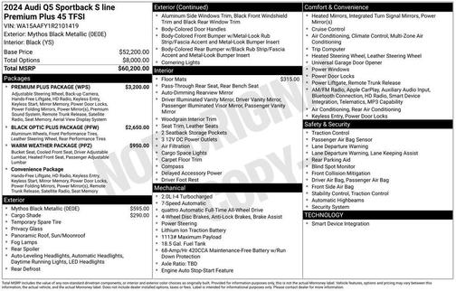 2024 Audi Q5 45 S line Premium Plus