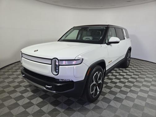Glacier White 2024 Rivian R1S Adventure Quad Motor Large Pack