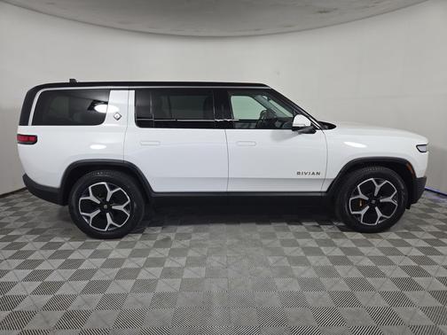 Glacier White 2024 Rivian R1S Adventure Quad Motor Large Pack