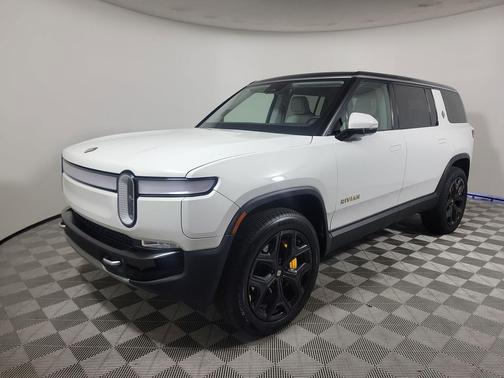 Glacier White 2024 Rivian R1S Adventure Quad Motor Large Pack