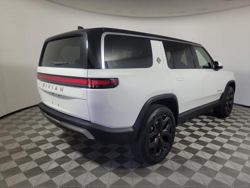 Glacier White 2024 Rivian R1S Adventure Quad Motor Large Pack