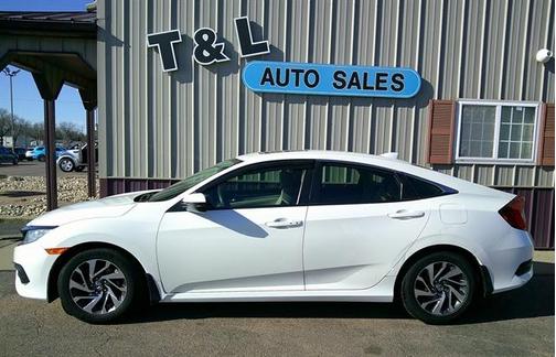 White Orchid Pearl 2018 Honda Civic EX