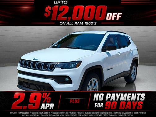 Bright White Clearcoat 2025 Jeep Compass Latitude