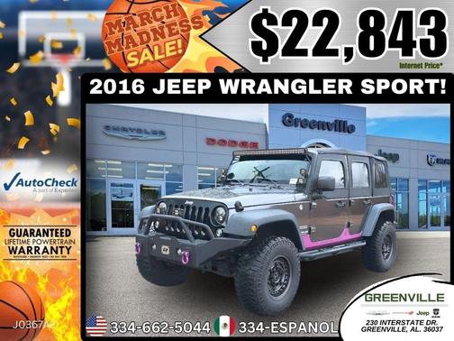 2016 Jeep Wrangler Unlimited Sport