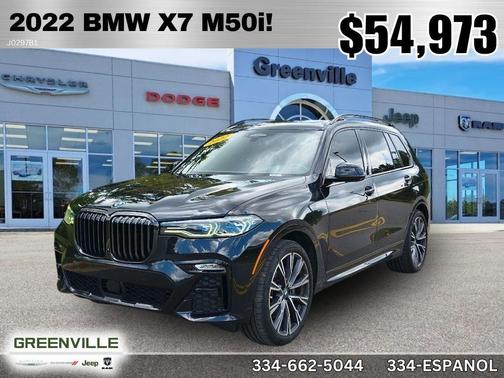 Black Sapphire Metallic 2022 BMW X7 M50i