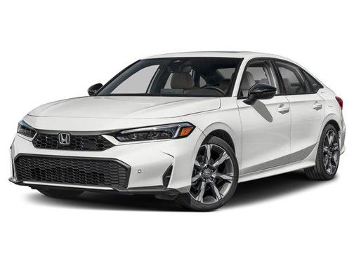 Platinum White Pearl 2026 Honda Civic Hybrid Sport Touring