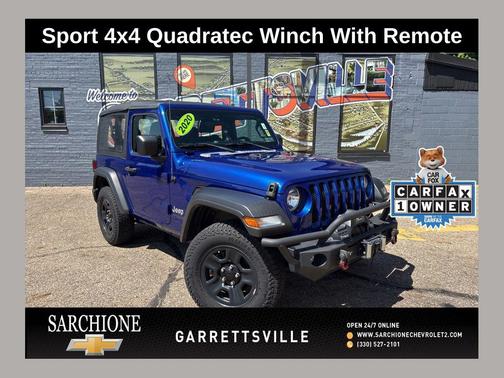 Ocean Blue Metallic Clearcoat 2020 Jeep Wrangler Sport