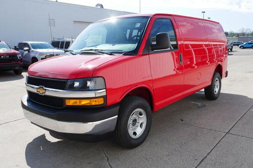 Red Hot 2026 Chevrolet Express 3500 3500 Regular Wheelbase, WT, RWD