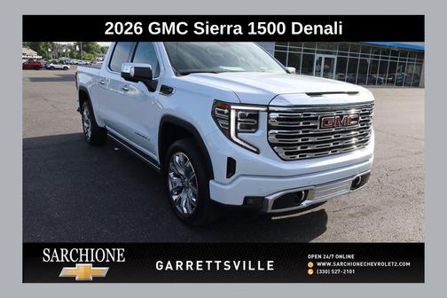 Glacier White Tricoat 2026 GMC Sierra 1500 Denali