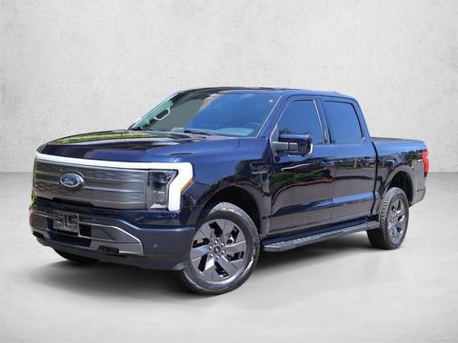 Antimatter Blue Metallic 2023 Ford F-150 Lightning LARIAT