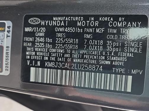 2020 Hyundai TUCSON SEL