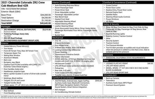 2021 Chevrolet Colorado ZR2