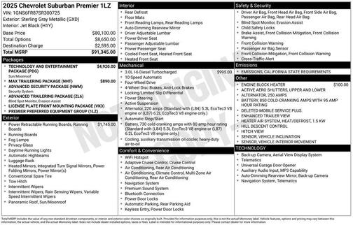 2025 Chevrolet Suburban Premier