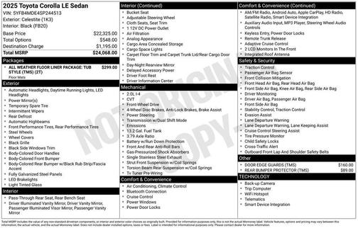 2025 Toyota Corolla LE