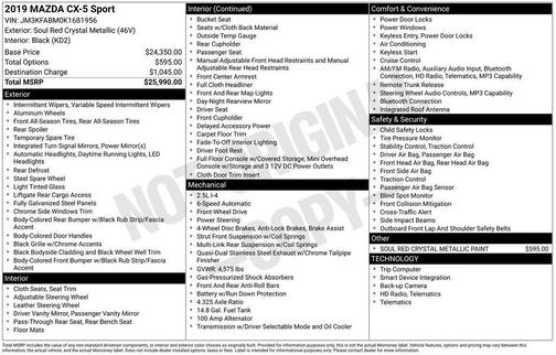 2019 Mazda CX-5 Sport