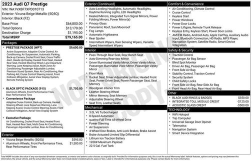 2023 Audi Q7 55 Prestige