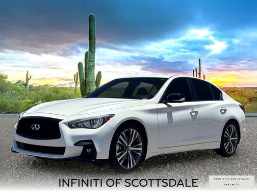 Majestic White 2023 INFINITI Q50 3.0t SENSORY