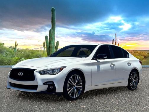 Majestic White 2023 INFINITI Q50 3.0t SENSORY