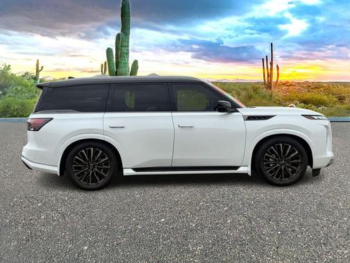 Radiant White/Black Obsidian 2026 INFINITI QX80 AUTOGRAPH AWD