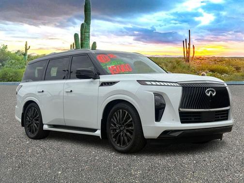 Radiant White/Black Obsidian 2026 INFINITI QX80 AUTOGRAPH AWD