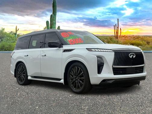 Radiant White/Black Obsidian 2026 INFINITI QX80 AUTOGRAPH AWD