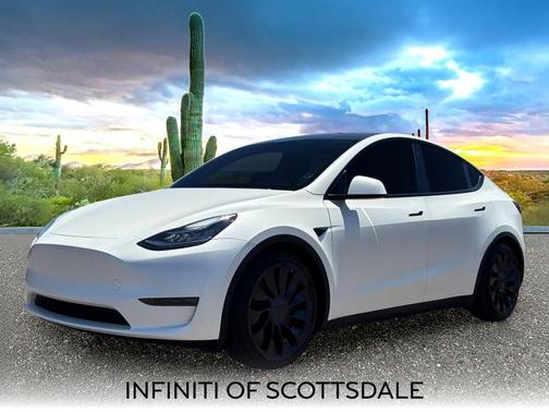 Pearl White Multi-Coat 2021 Tesla Model Y Performance Dual Motor All-Wheel Drive