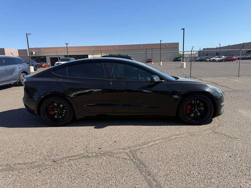 Solid Black 2022 Tesla Model 3 Performance
