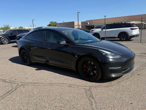Solid Black 2022 Tesla Model 3 Performance